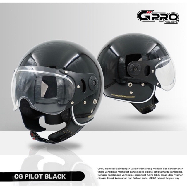 Helm CG Pilot Bogo Dewasa Ori Classic Full Leher Dewasa Warna Terbaru SNI #4