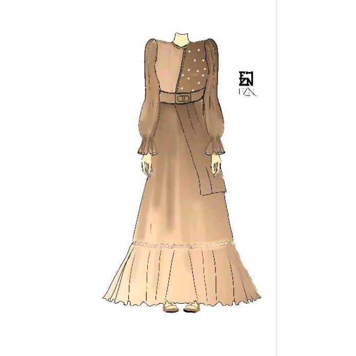 Murah promo Jasa desain dan jahit baju atasan tunik blouse dress abaya fashion wanita unik butik by 