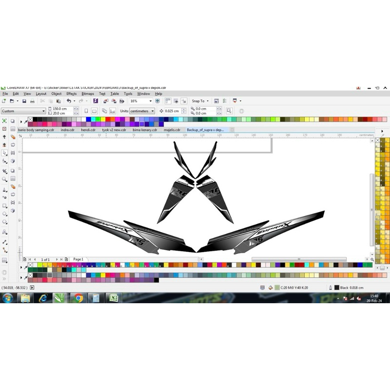 striping supra x125 fi