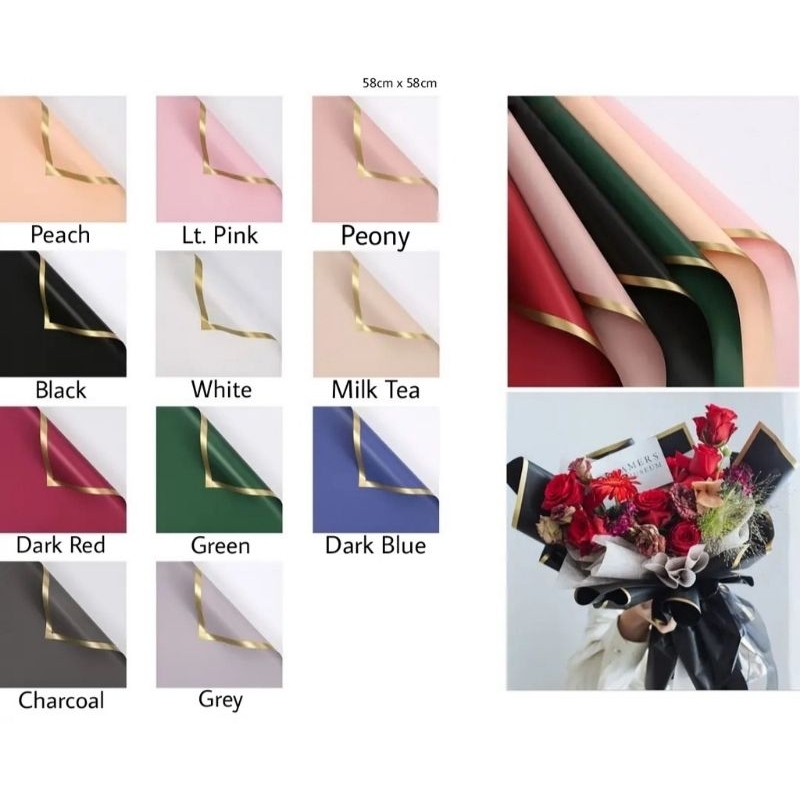 

Cello kertas tidak transparan list gold Sumbersekarsari