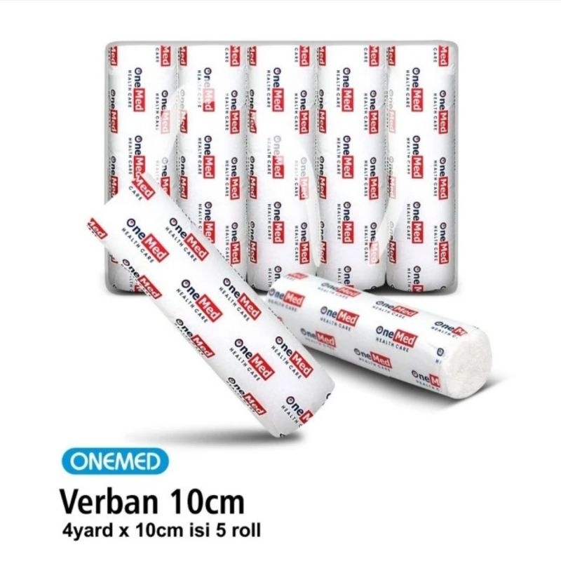 Verban Onemed 5cm Pack Isi 10rol , Verban Onemed 10cm Pack , Verban Onemed 15 cm , Kasa Gulung