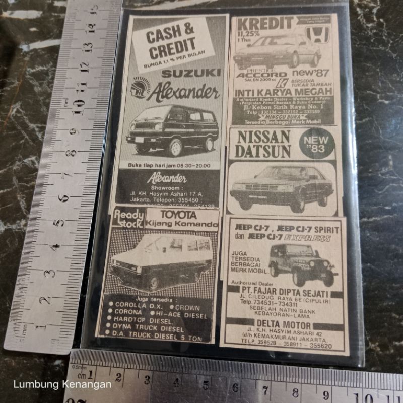 IKLW10 Kertas iklan asli jadul, iklan lawas, iklan kuno antik