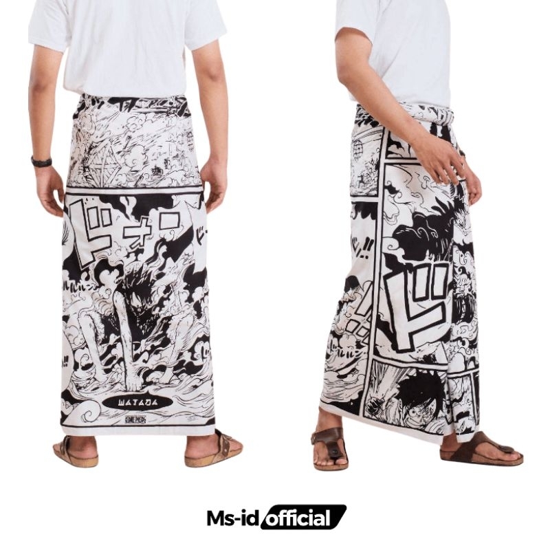 SARUNG ANIME ONE PIECE PUTIH LIMITED EKSLUSIVE KATUN PREMIUM