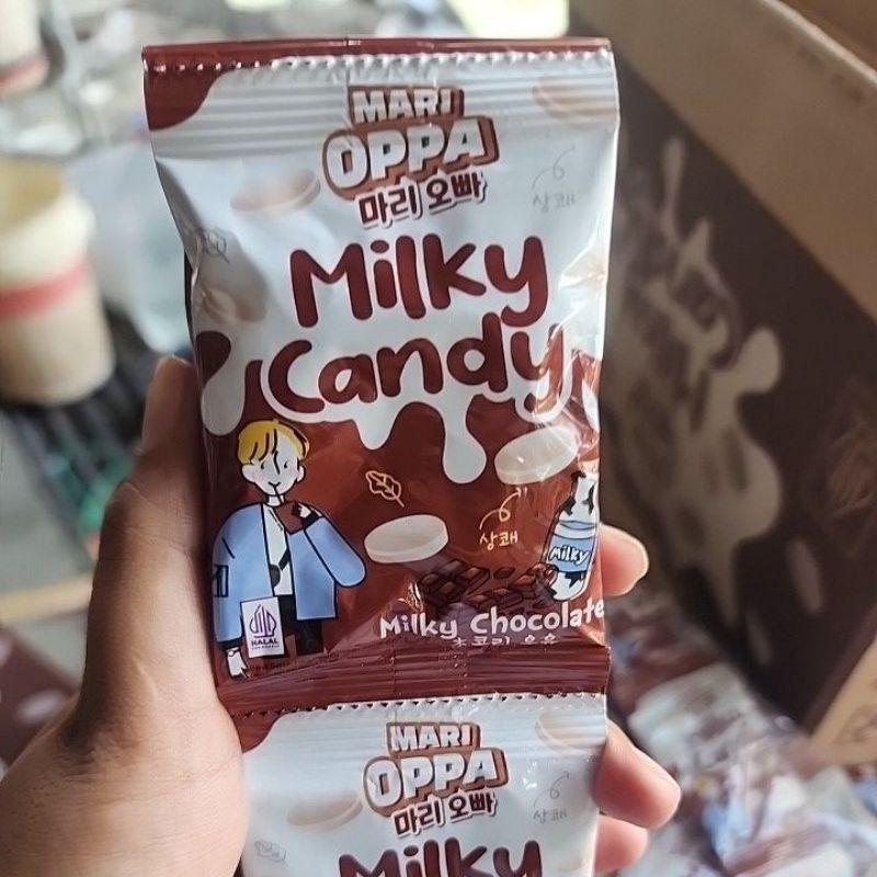 

mari oppa milk candy isi 10 pcs coklat, vanila, strawbery, melon