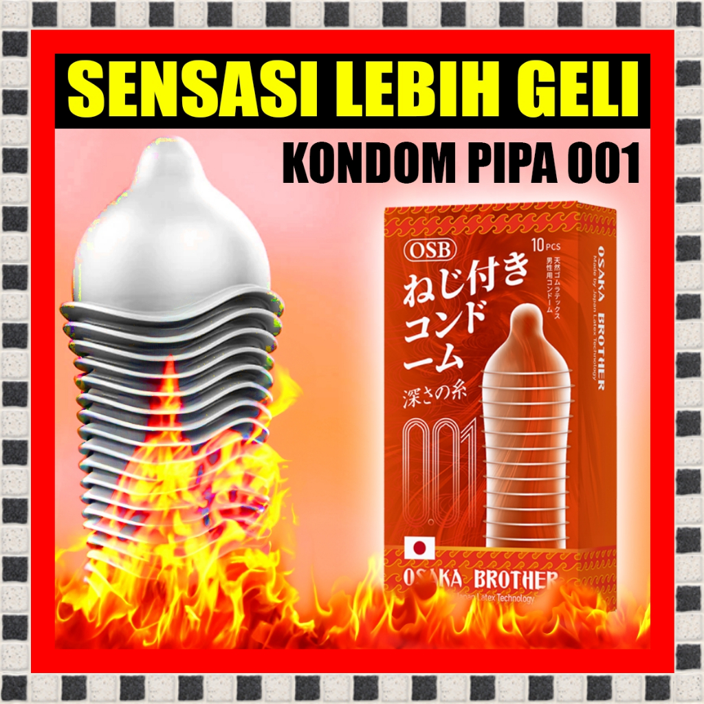 Kondom OSB Osaka Brother Favorit Wanita - Gerigi Pipa Kasar - Polos Tipis - Textur Lembut Bahan Elas
