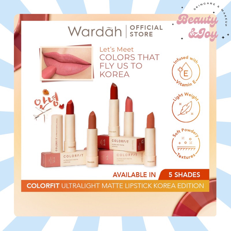 Wardah Colorfit  Ultralight matte lipstik korean edition