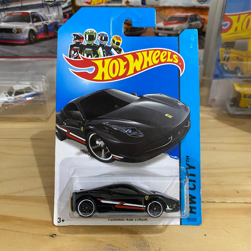 Hotwheels Ferrari 458 Italia Black Hitam