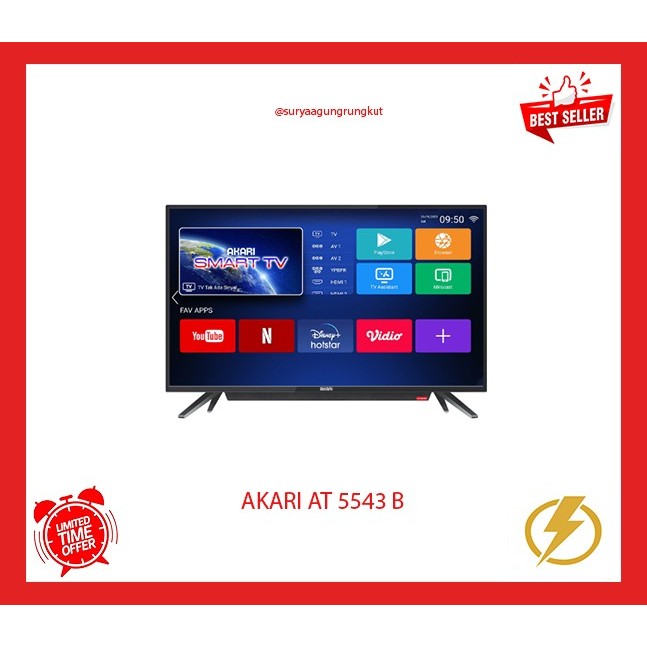 LED TV SMART ANDROID AKARI 43 INCH AT - 5543 B