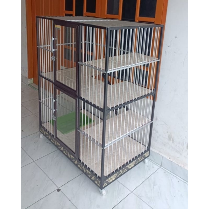 KANDANG HEWAN ALUMINIUM / KANDANG KUCING ALUMUNIUM P100 L60 T120 HANYA PALEMBANG