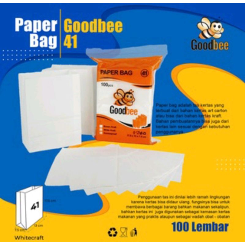 

Goodbee paper bag tas kantong kertas makanan food grade gorengan ayam goreng kentang goreng