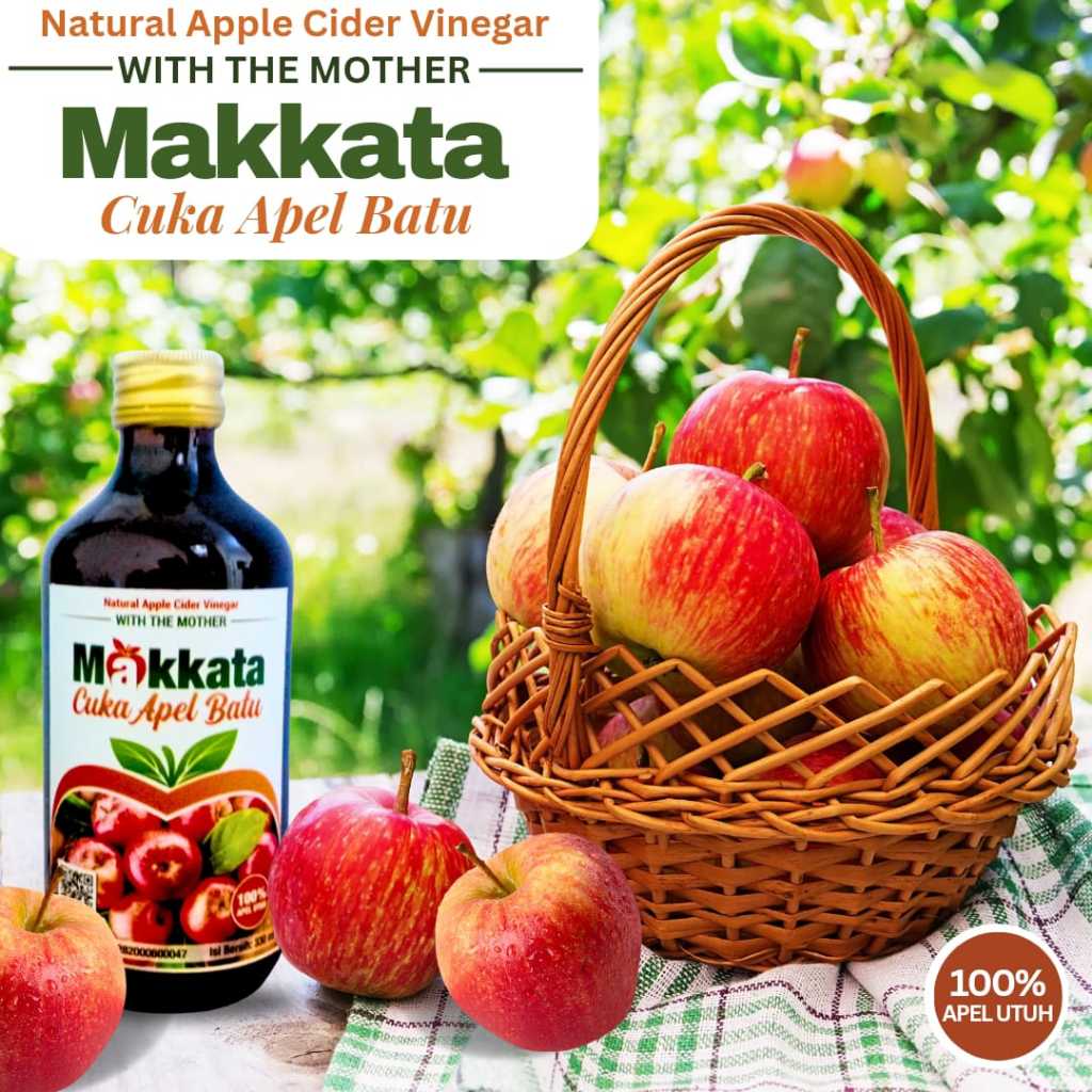 

Cuka Apel Makkata 330ml Apple Cider Vinnegar Asli Original Murah