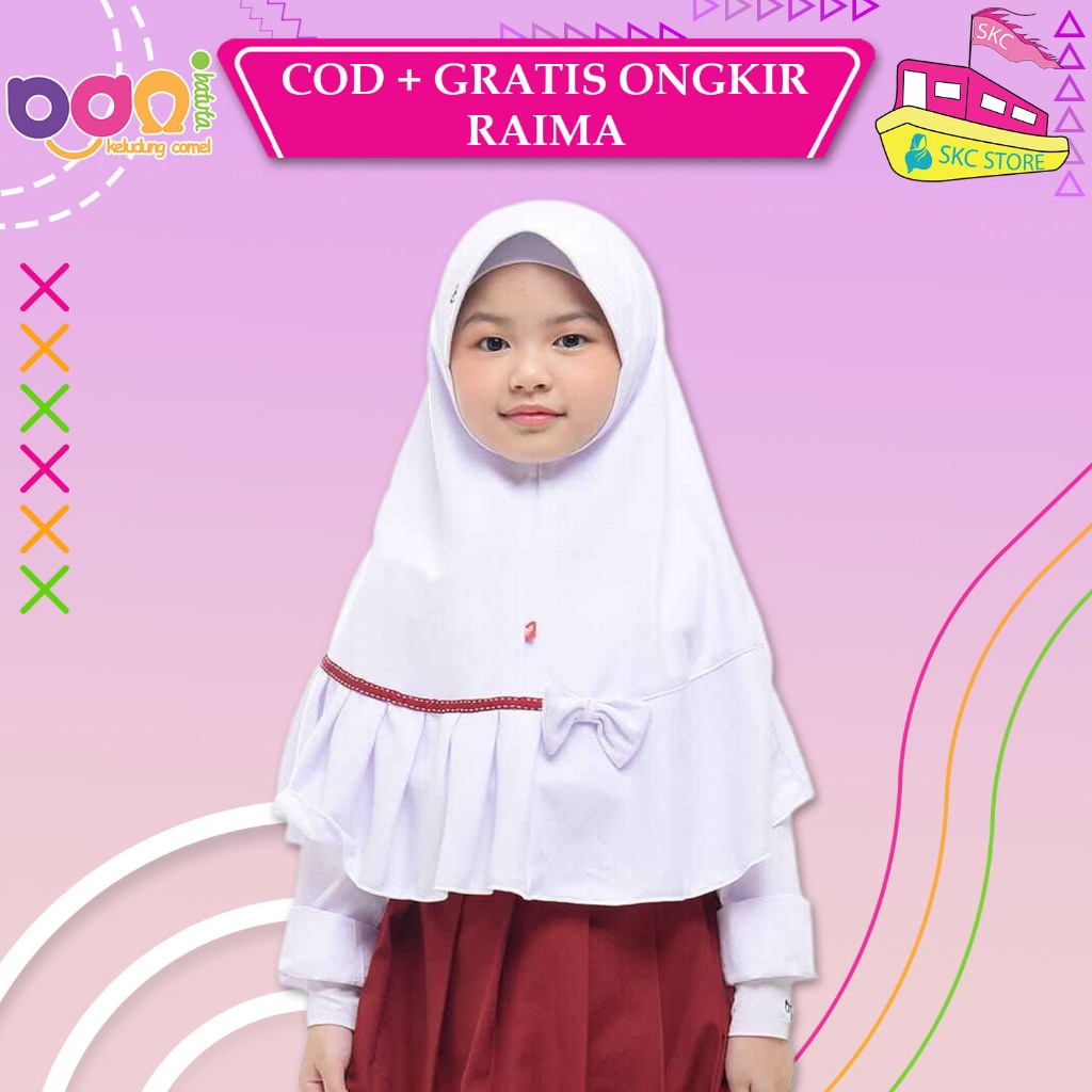 Bani Batuta Raima - Kerudung Instan anak / Bani Batuta / Krukid / Hijab / Jilbab
