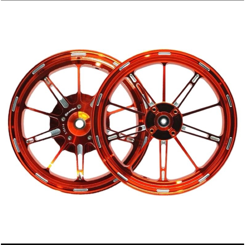 VELG VND PREMIUM PALANG 10 MIO SPORTY SILVER / CROME , ORANGE
