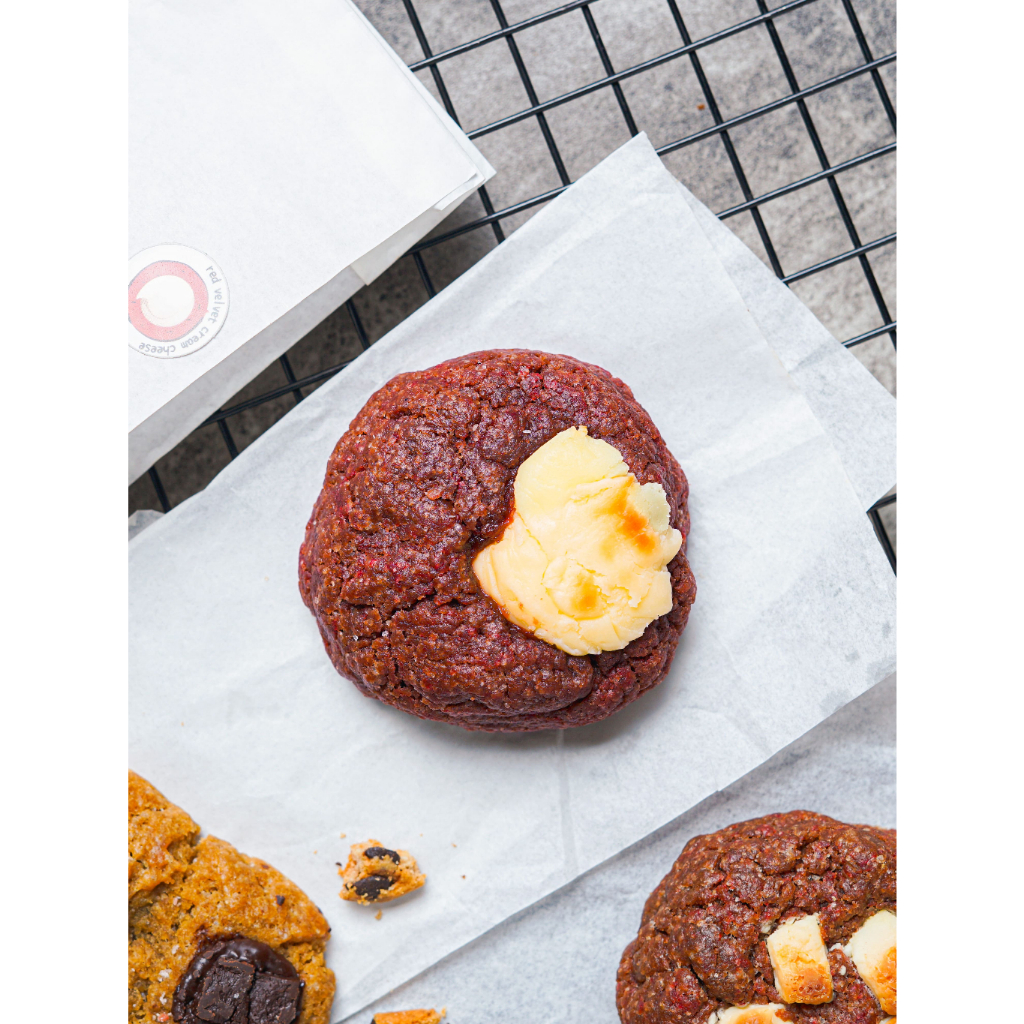 

Red Velvet Cheesy Cream Cheese Soft Cookies!