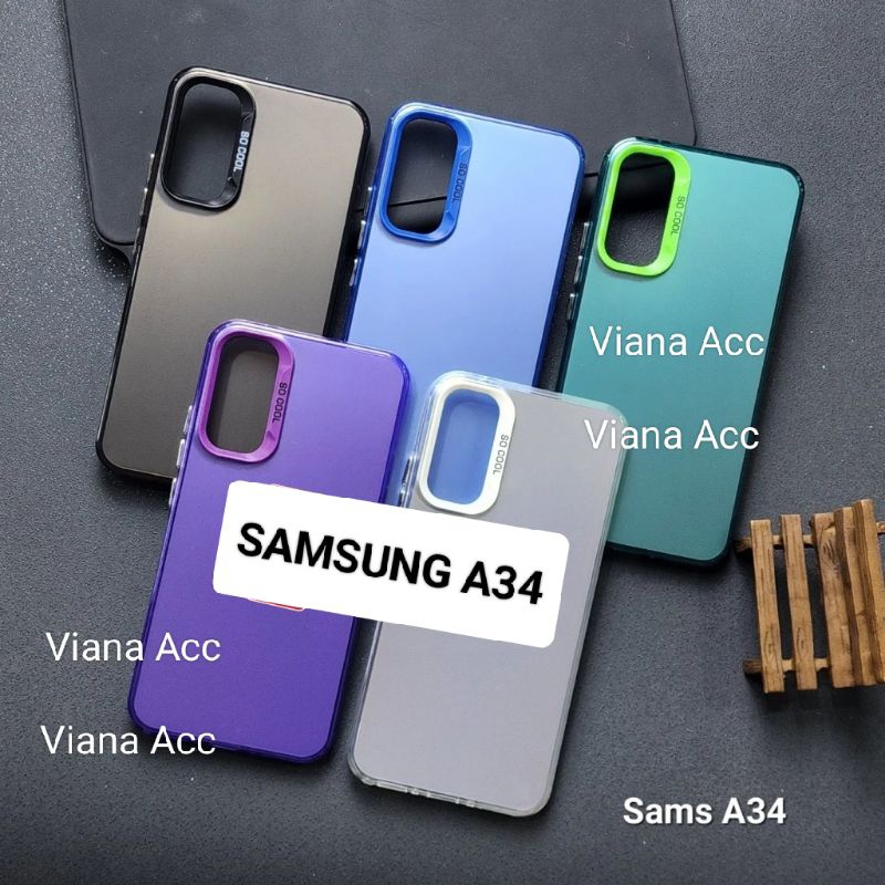 SLICON SAMSUNG A34 CASE IMD HYBRID PLATE HOLOGRAM