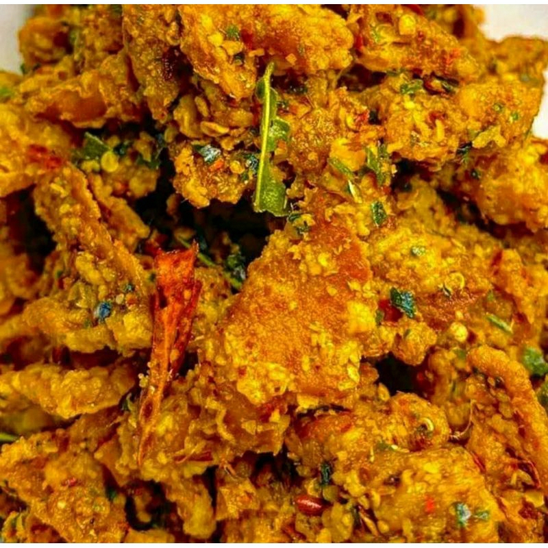 

Kiripik Kulit Ayam Crispy Pedas Daun Jeruk 1/2kg