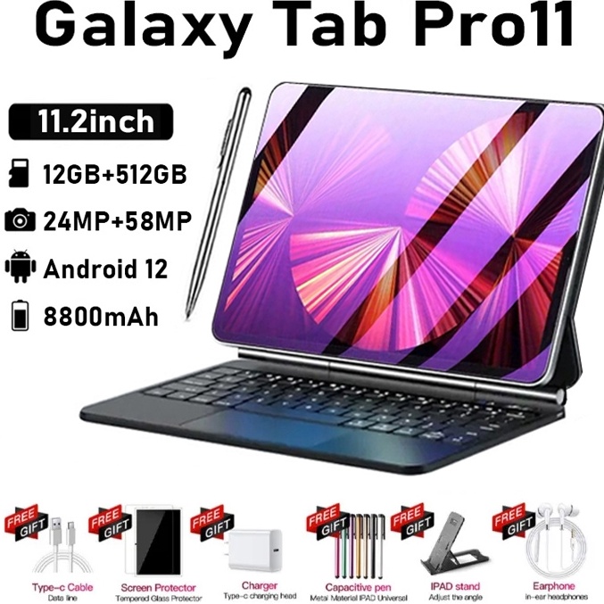 KODE E86P Tablet PC Asli Baru Galaxy Tab Pro11 12GB512GB Tablet Android 112inch Layar Full Screen La