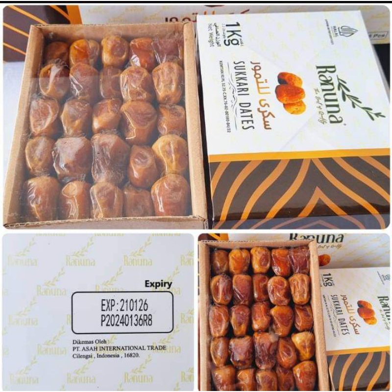 

Kurma Sukari Amira Premium 1kg Sukkari 1 kg