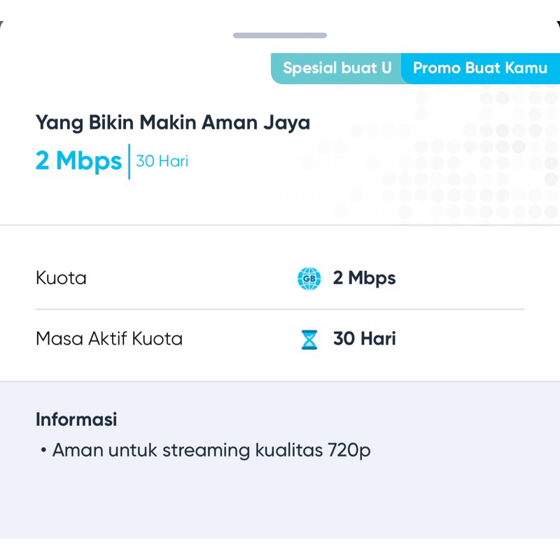 Tembak Kuota By.U Unlimited 2Mbps 30hari