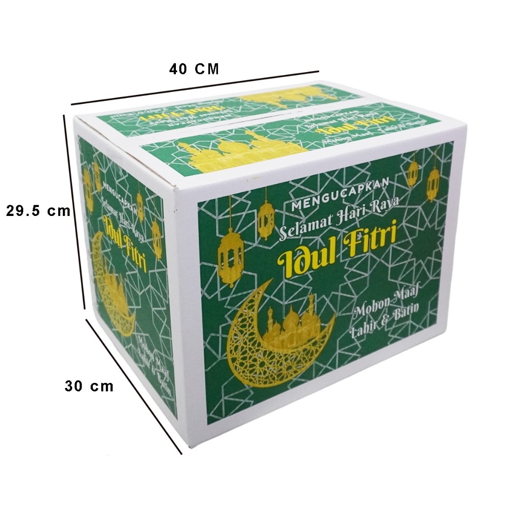

Box Parcel 40x30X29 Kardus/Parcell/Lebaran/idul Fitri/Paket/sembako/hampers/eid mubarak
