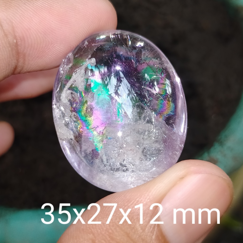BATU KECUBUNG PELANGI UNGU MUDA NATURAL ASLI cek batu lainnya yaman api wulung opal bacan permata ka