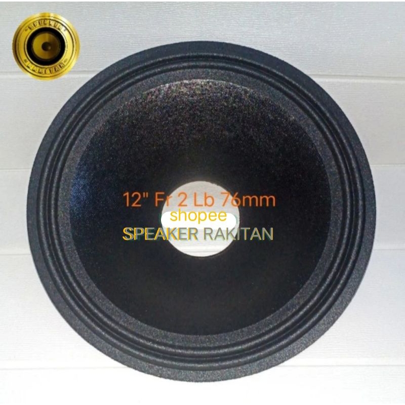Daun speaker 12 inch lubang 3 inch coating .2pcs