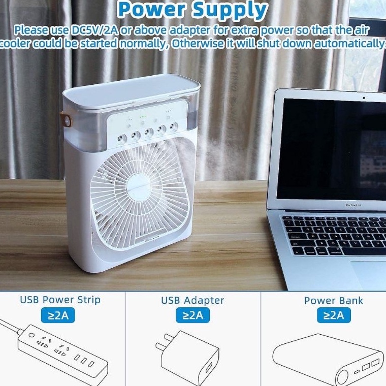 Kwn KIPAS PENDINGIN MINI AC PORTABLE AIR COOLER MOBIL DAN RUANGAN  AC Portable Air Cooler AC
