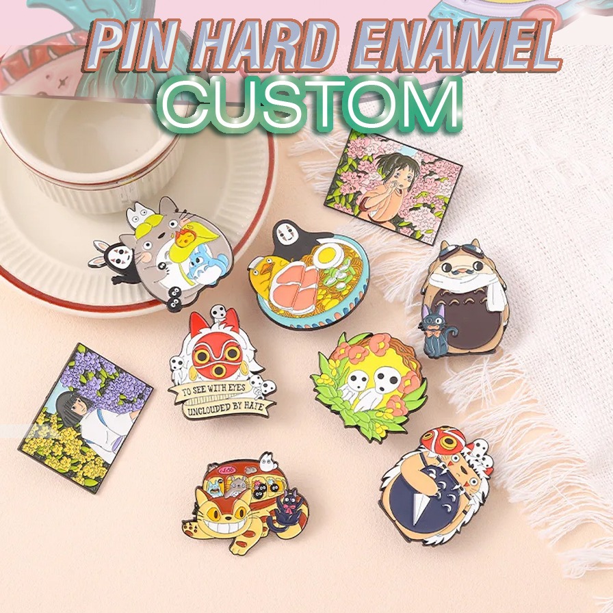 Kami membuat pin enamel, hard enamel custom. untuk beragam kebutuhan souvenir & pin & aksesoris. San