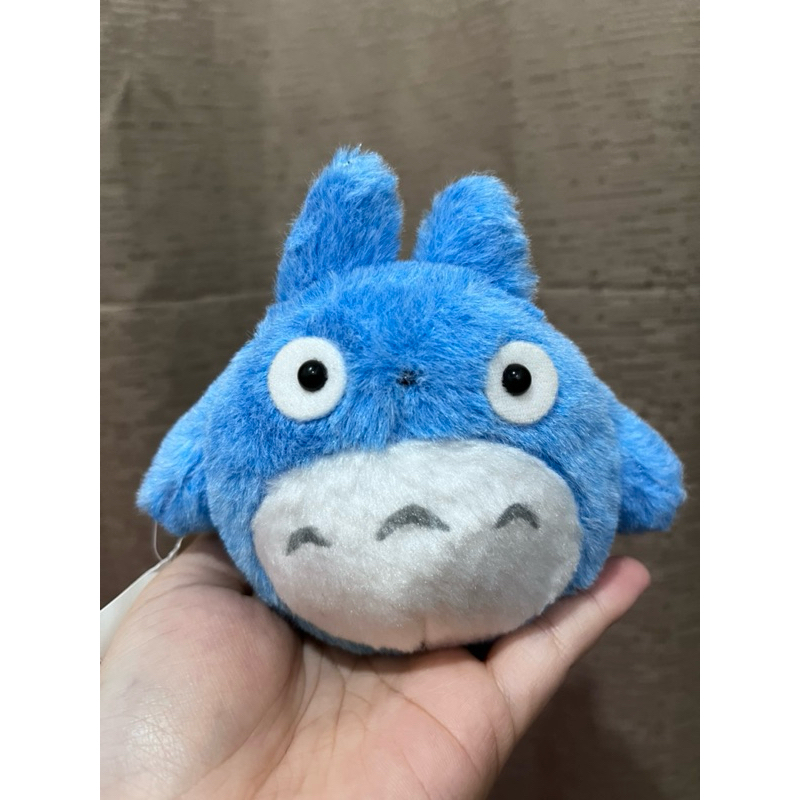 Boneka totoro biru garis dada abu Studio Ghibli Blue Totoro Sun Arrow New Tag