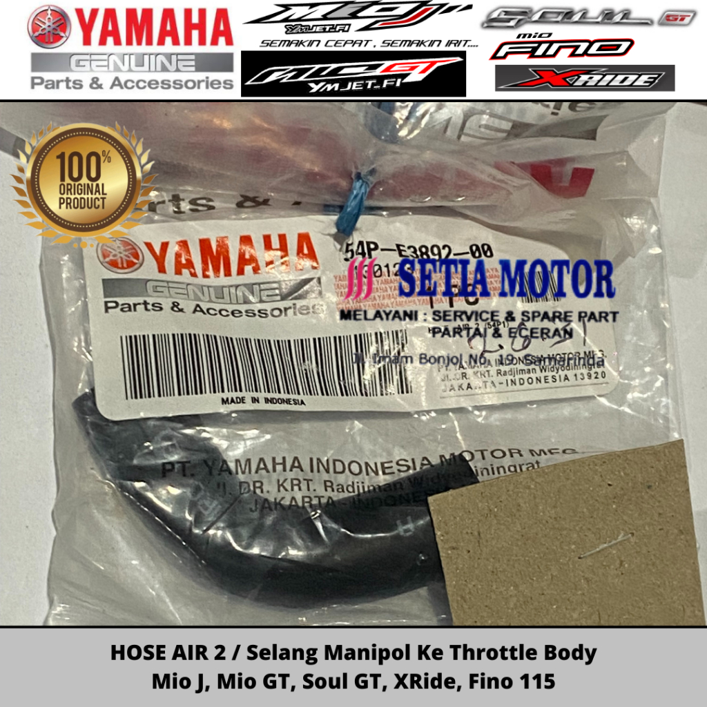 Selang Manipol Ke Throttle Body Mio J, Mio GT, Soul GT, XRide Fino 115
