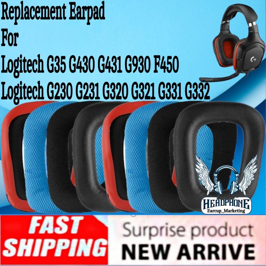 Bantalan Busa Earcup Earpad Headphones Foam Logitech G431 - Logitech G331 - Logitech G231 - Logitech