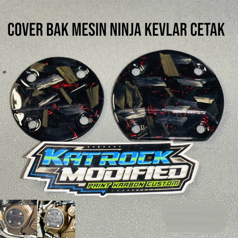 COVER BAK MESIN NINJA R/SS KIS KEVLAR CETAK TUTUP BAK MESIN NINJA R SS KIS RR NEW OLD KEVLAR