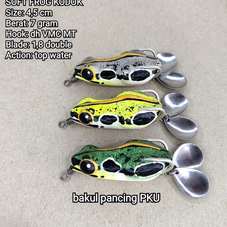 SOFT FROG REAL KATAK TOMPEL VMC MT HOOK anyar gres lure soft frog sofrog sof frog sofrok