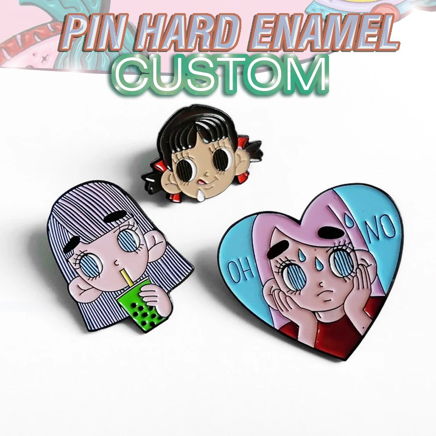 Pin enamel, hard enamel custom. untuk beragam kebutuhan souvenir & pin & aksesoris. Sangat cocok unt