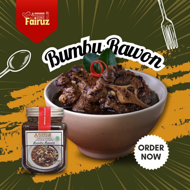 

Bumbu Rawon Tin's Kitchen Kemasan Unyu 220 gram