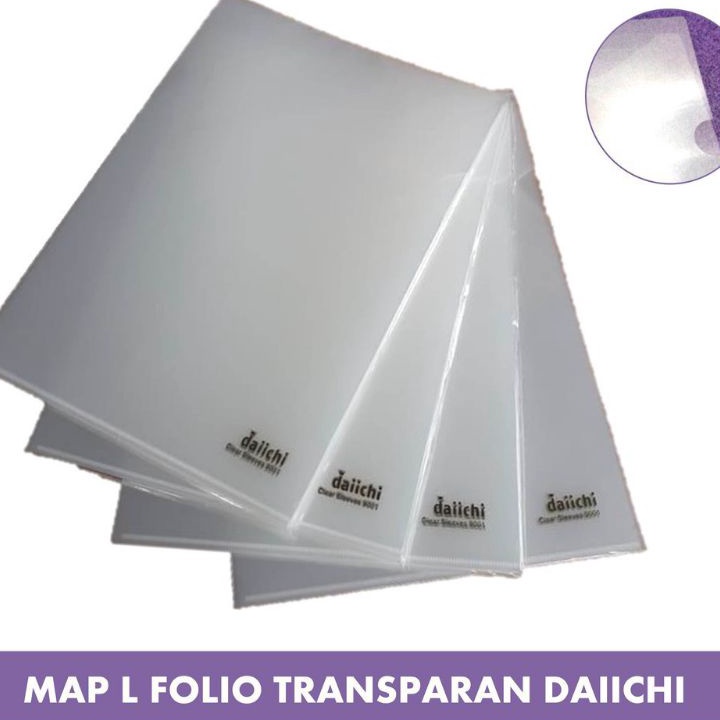 

V44859 Map LClear Sleeves Transparant Daiichi A4 Dan F4 1pak12pcs