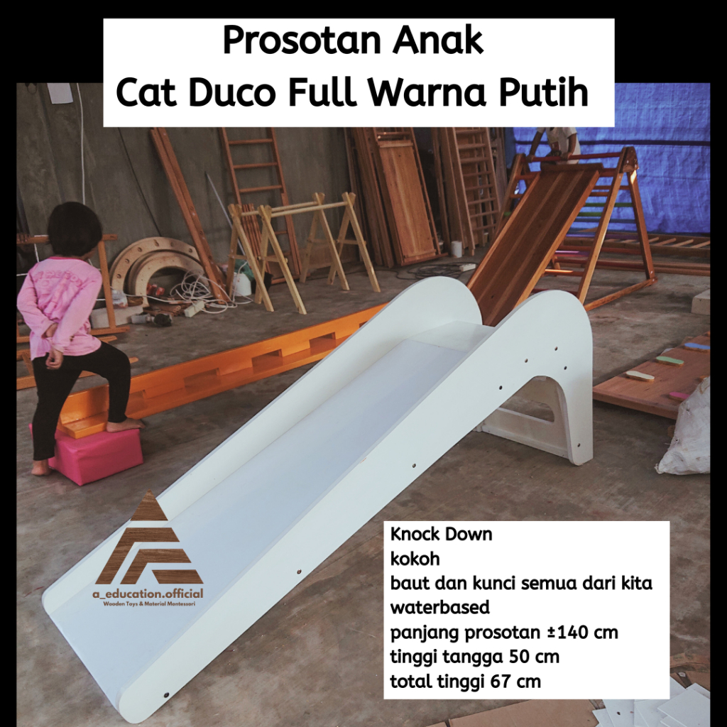 Prosotan Anak Cat Duco Full Warna Putih BAHAN KAYU WOODEN
