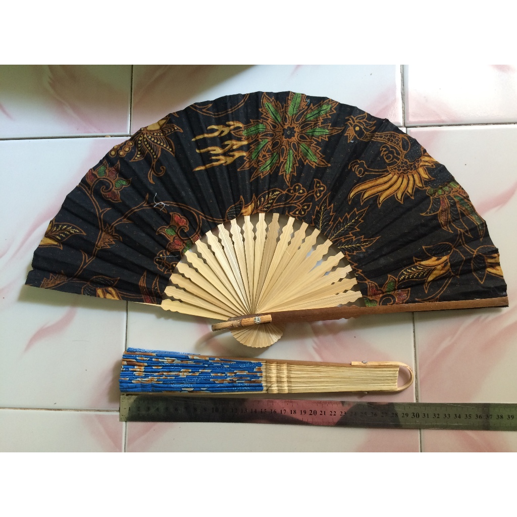 15 pcs Souvenir Pernikahan Kipas Batik Jumbo 30cm Souvenir Kipas Batik Jumbo