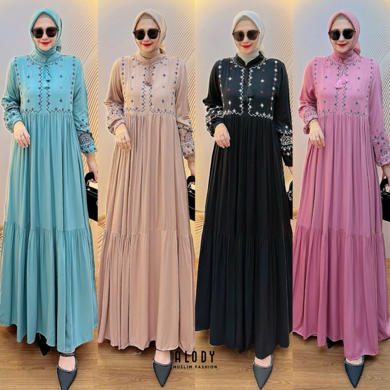 INAYAH DRESS GAMIS MUSLIM FASHION TERBARU ALODY