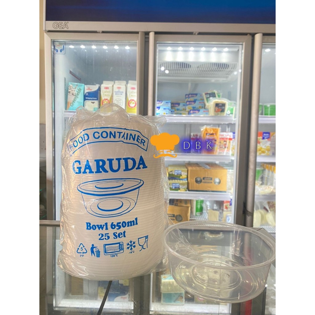 Thinwall 650ml 500ml 25pcs mangkok bulat bowl wadah plastik salad