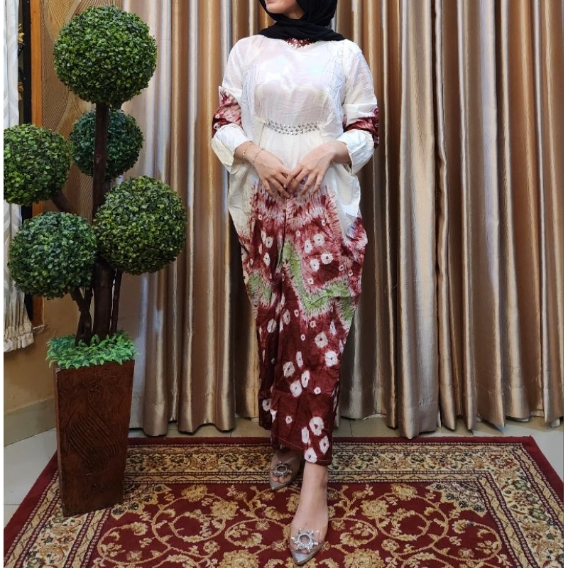 KAFTAN JUMPUTAN ECOPRINT