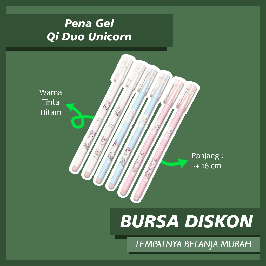 

Pena Gel Qi Duo Unicorn Bisa DIhapus Pulpen Hapus di hapus Erasable Pen Pulpen Tinta Hitam Pen Bolpen