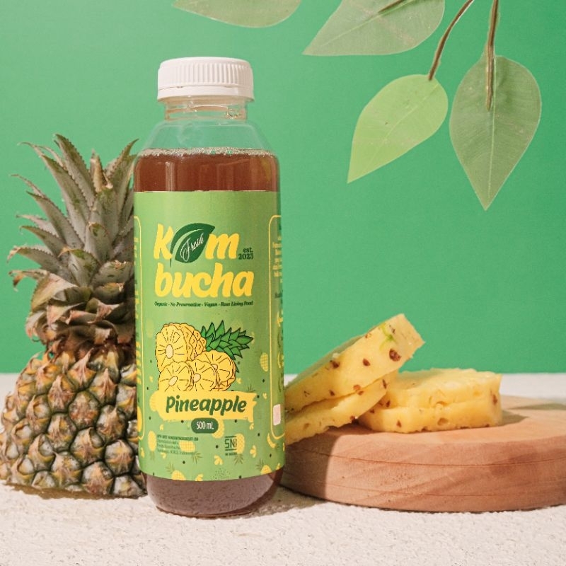 

Fresh Kombucha Pineapple 500ml (Buah Nanas)