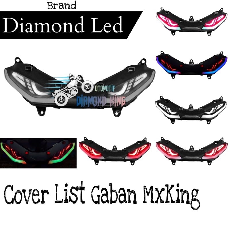 Cover List MX King Mata Gaban Burung Hantu Multicolour  Lampu Depan List Gaban MX King MX150 LED Y15