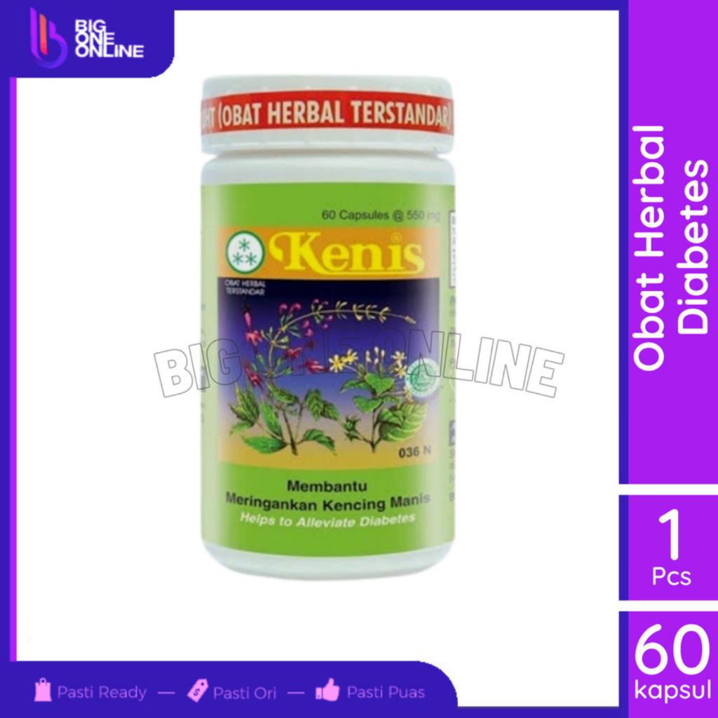 KENIS Borobudur Herbal, Lo Han Guo, Sambiloto, Kumis Kucing, Diabetes