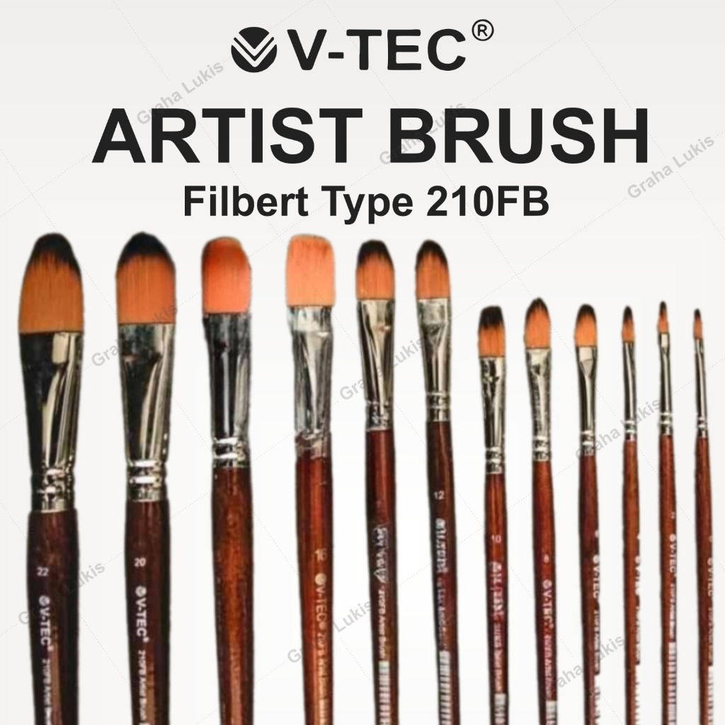 

V-TEC Brush Filbert 210FB / Kuas Filbert 210FB