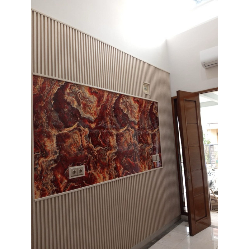 Marmer Panel PVC Dekorasi Dinding Lembaran PVC Marmer UV Marble Sheet