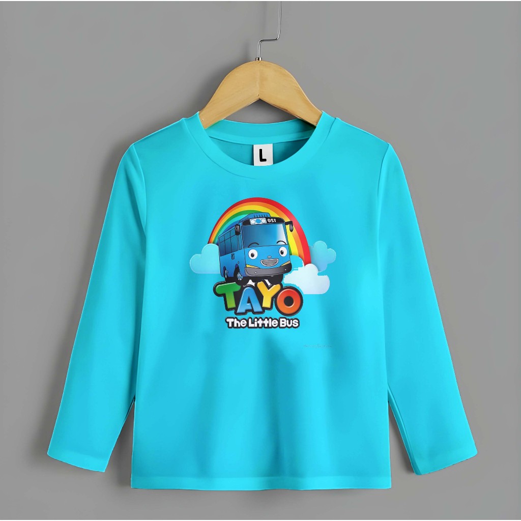 Baju/kaos anak lengan panjang TAYO bahan premium UNISEX