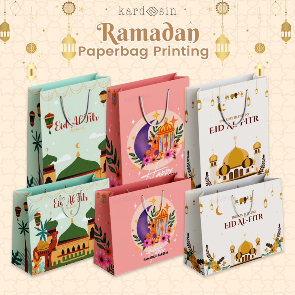 

RAMADHAN PRINTING PAPER BAG PAPERBAG TAS KERTAS TEBAL RAMADAN IDUL FITRI LEBARAN EID MUBARAK AL FITR MASJID KABAH PUASA PREMIUM JINJING SOUVENIR KADO HAMPERS KUE ROTI BELANJA BAJU CUSTOM GIFT KOTAK KADO PITA SATIN MOTIF TOTEBAG AESTHETIC VINTAGE PINTEREST