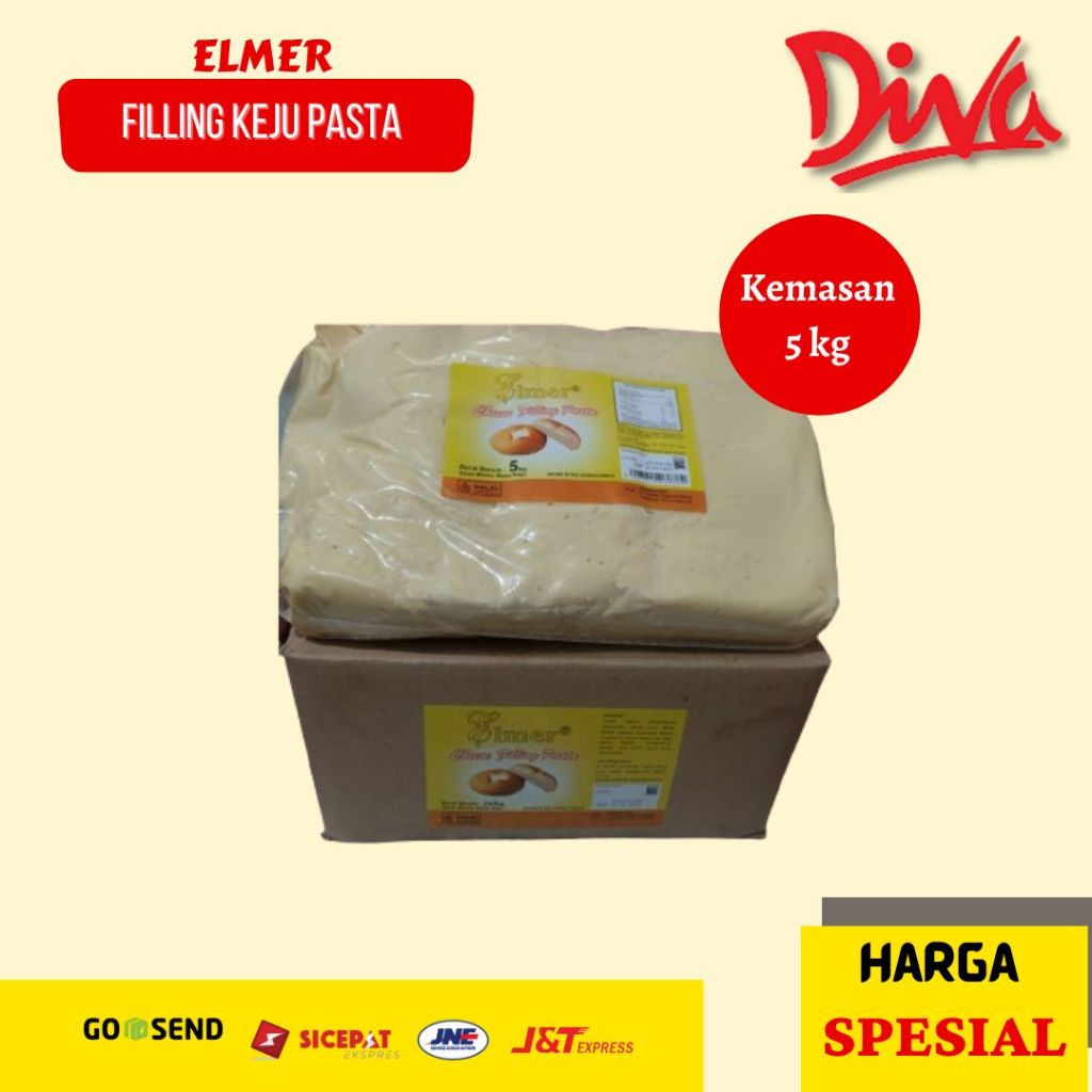 

5 Kg Elmer Filling Keju Pasta | 1 Bag Elmer Keju Isian Manis